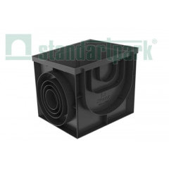 Дождеприемник-пескоуловитель PolyMAX Basic ДПП-40.40-ПП пластиковый угловой для подключения лотков Дождеприемник-пескоуловитель PolyMAX Basic ДПП-40.40-ПП пластиковый угловой для подключения лотков