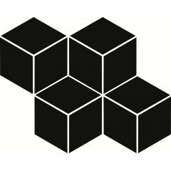 Uniwersalna Prasowana Nero Romb Hexagon Мозаика 20,4х23,8
